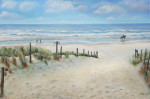In opdracht, Strand Katwijk, olie op linnen, 70 x 90 cm. 
